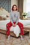 Women's Melange Teddy Bear Pajama Set Winter Comfortable Home Wear Set Stylish Appearance Durable Material - 3