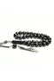 Oltu Stone Sphere Model Double Zigzag Quadruple Embroidered Rosary