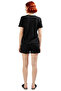 Women's Melange Knitted Pajamas Set Button-Down Shirt and Shorts Elegant Design Comfortable Use - 5