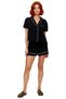 Women's Short Sleeve Viscose Pajamas Set with Shorts Regular Fit Home Wear Professional Look - 5