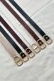 Gino Gold Buckled Women's Belt (Light Brown) - 3