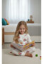 Girls' Flower Printed Sh Fleece-Lined 100% Cotton Pajama Set - 4