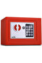 Mini Digital Safe Box with Electronic Keypad and Key Lock (Red)