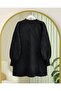 Baklava Patterned Soft Knit Tunic - Black - 4