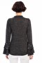 8490960 Yumoş Collar Sleeve Pearl Ruffle Blouse Black - 2