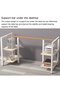 Multi-purpose study table with storage shelf and bookshelf, 120*60*77cm - 5