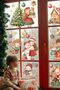 Cheerful Children Christmas Glass Wall Door Sticker Set New Year Decorations