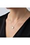 Silver Steel Necklace with Flower Motif | Special Box