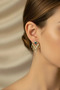 Vip Triangle Earrings - Blue Stone - 2