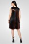 Women V-Neck Sleeveless Mini Dress, Black - 4