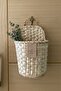 Wicker Mailbox Wall Flower Pot Newspaper Bookshelf Wicker Wooden Basket Decorative - 2