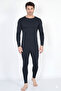 |   Winter Thermal Men's Top and Bottom Set Collection (Black Anthracite Navy Blue) 3 Piece Set - 7