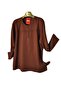 Large Size Wool Combed Cotton Blouse-Peach - 3