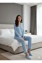 Long Sleeve Piped Shirt Collar Modal Cotton Pajama Set Lna30Ptly01 - 2