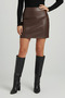 Mini Skirt Swarius High Waist Model of Bitter Coffee