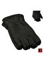 Black Unisex Elastic Ankle Cuff Fingerless Cutout Half Finger Winter Fleece Gloves