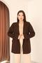 Brown Double Button Blazer Jacket - 2