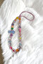Matte Clear Rabbit & Pink Quartz Natural Stone Beaded Phone Charm - 6