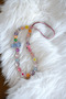 Matte Clear Rabbit & Pink Quartz Natural Stone Beaded Phone Charm - 7