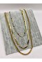 Steel Gold Multi Beaded Necklace Colorful - 4