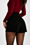High-Waist Slim Fit Mini Skirt-Shorts Women’s Black Shaping Sports Casual - 2