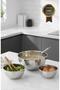 304 Stainless Steel 3-Piece Whisk & Mixing Bowl Set – 18/10, Deep, Without Lid - 2