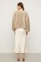 V Neck Crop Exclusive Fur Look Jacket Beige 1006 - 8