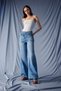 %100 Cotton Wide Leg High Waist Long Jeans F5523AX25AU - 2
