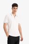 Standard Fit Polo Neck Zipper Knitwear Short Sleeve T-Shirt D6199Ax25Au - 5