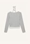 Halter Neck Ribbed Long Sleeve T-Shirt F9352Ax25Au - 8