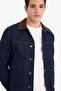 100% Cotton Slim Fit Slim-Fit Contrast Collar Seasonal Spring Denim Jacket E5490Ax25Sp - 3