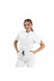 Tek Top Snap Fastener Stretch Fabric Judge Collar Doctor and Nurse Surgical Uniform White |   Brlsnaps - 2