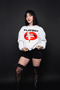 Playboy Printed Hoodless Relaxed Fit Women's White Sweatshirt