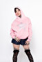 Star Stone Printed Oversize Unisex Pink Hoodie - 4