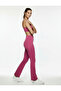 Spanish Leg Sports Leggings with High Waist Stitching Detail - 2
