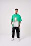 Men's Believe Me Printed Oversize Light Green T-Shirt - 4
