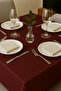 Table Kitchen Dining Room Picnic Garden Balcony Cafe Tablecloth Cotton Pcs Claret Red - 2