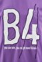 Men's B4 Printed and Embroidered Oversized T-Shirt Purple - 3