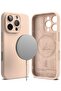 iPhone 16 Pro Case Cover | Silicone Magnetic Series | Pink Sand