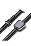 Leather One Padded Slim Band for Apple Watch 40 / 41 / 42mm Genuine Cowhide Leather Strap-Black