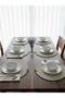 6 Pieces Placemat Runner Wicker Plate Presentation Dowry Set Knitted Bamboo Knitted Plate Bottom Fireproof - 7
