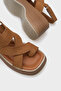 Doris Stone Buckle Suede Wedge Heeled Women's Slippers - 3