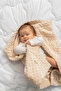 Beige Quilted Chickpea Baby Swaddle Blanket – Double-Sided Seasonal / Newborn Hospital Release - 5
