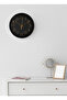Modern Black Wall Clock with Gold Numerals - Silent Movement, 30cm - 4