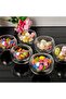 Set of 6 Glass Turkish Delight Bowls - Coffee Side and Sugar Bowl Set, Double Wall 50ml - 2
