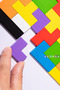 Montessori Wooden Tetris & Block Puzzle Intelligence Toy Set - 5