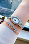 Oval Case Cutting Glass Waterproof Women Wrist Watch Silver Color Steel Cord Gift Wristband Dkby2034C4 - 4