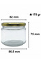 Şişecam Glass Jar 300 Cc Gold Lid Magnolia-honey 10 Pieces Tp00383 - 8