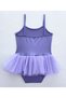 Girl's Lilac Tutu Skirted Rope Strap Gymnastics and Ballet Swimsuit - 2