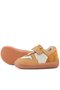 Bob Genuine Leather Tan Cream Barefoot Velcro Elastic Baby Sneaker Shoes - 7